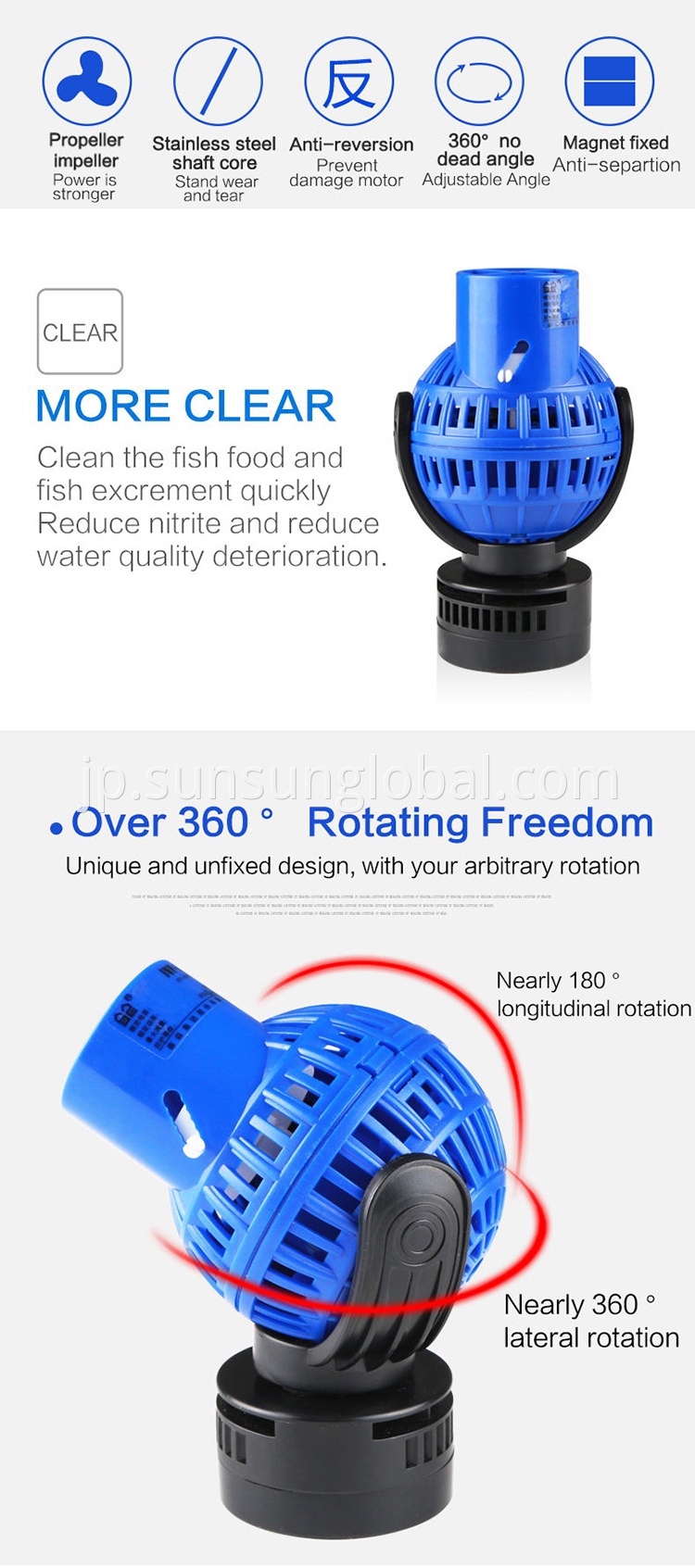 Sunsun Electric Mini Aquarium Wavemaker Water Pump